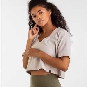 towel tee nude || gymshark